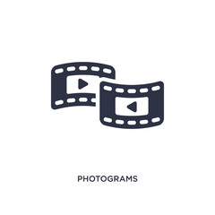 photograms icon on white background. Simple element illustration from cinema concept.