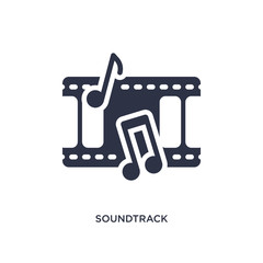 soundtrack icon on white background. Simple element illustration from cinema concept.