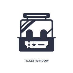 ticket window icon on white background. Simple element illustration from cinema concept.