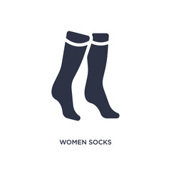 women socks icon on white background. Simple element illustration from clothes concept.