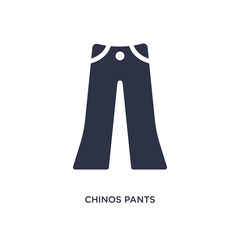 chinos pants icon on white background. Simple element illustration from clothes concept.