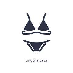 lingerine set icon on white background. Simple element illustration from clothes concept.