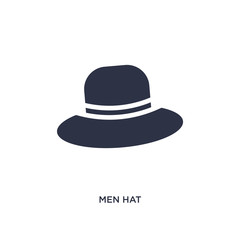 men hat icon on white background. Simple element illustration from clothes concept.