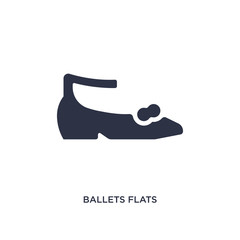 ballets flats icon on white background. Simple element illustration from clothes concept.