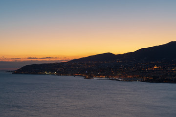 Coast of Sanremo in the evening light, Liguria, Italy