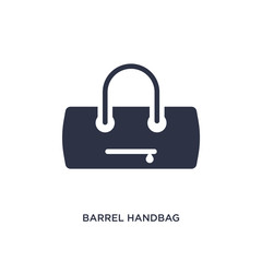 barrel handbag icon on white background. Simple element illustration from clothes concept.