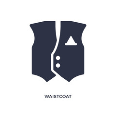 waistcoat icon on white background. Simple element illustration from clothes concept.