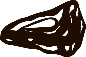 pomegranate seed silhouette isolated on white background vector illustration.