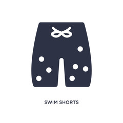 swim shorts icon on white background. Simple element illustration from clothes concept.