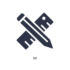 de icon on white background. Simple element illustration from creative pocess concept.