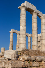 ruins ot the temple of Poseidon, Greece