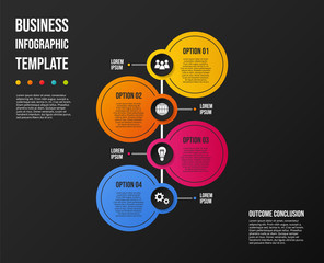 Concept of company timeline - business infograph. Vector