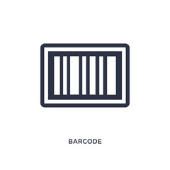 barcode icon on white background. Simple element illustration from delivery and logistic concept.