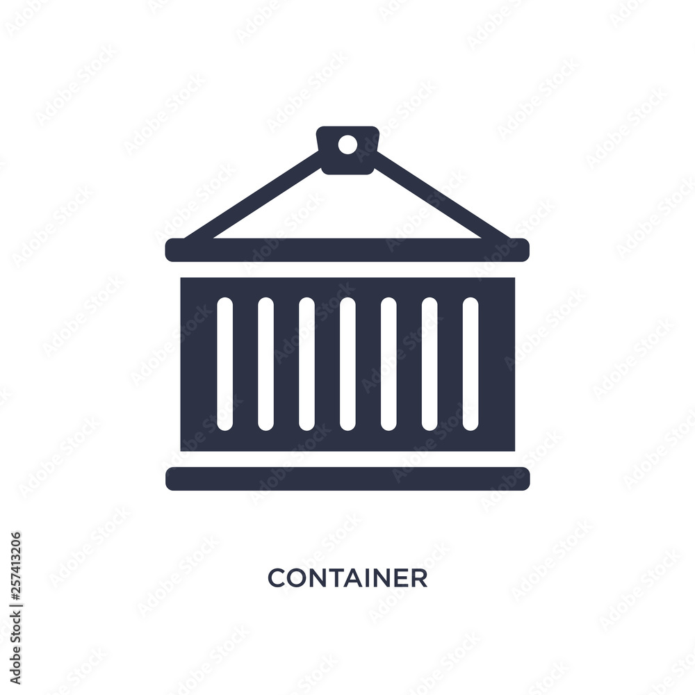 Poster container icon on white background. simple element illustration from delivery and logistic concept.