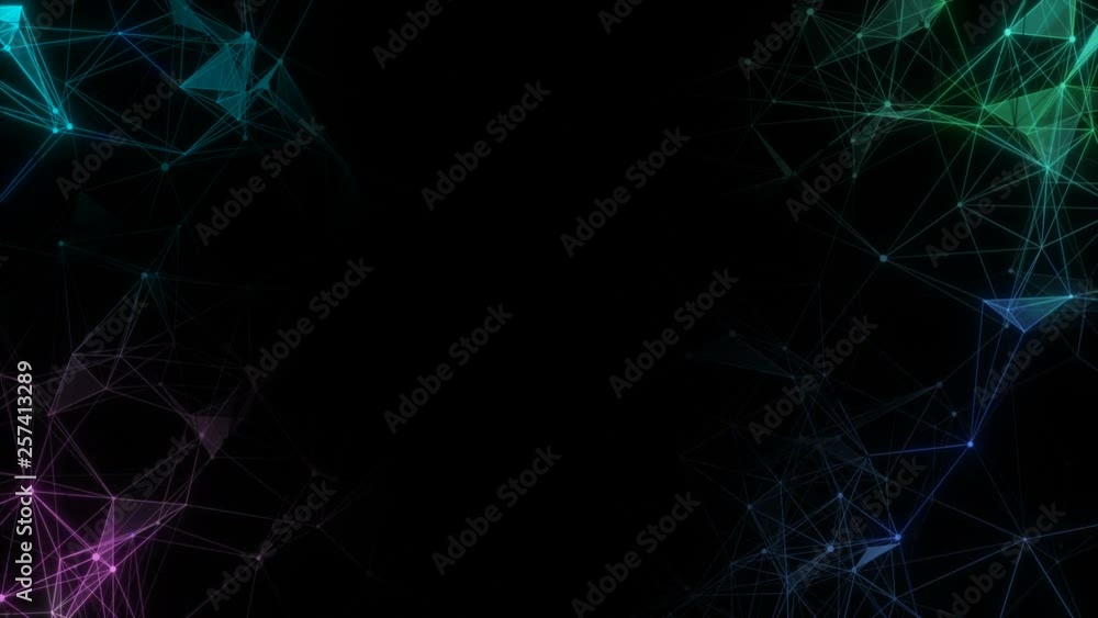 Poster abstract seamless background looped animation fluorescent ultraviolet light glowing neon lines abstr