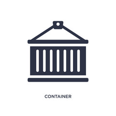 container icon on white background. Simple element illustration from delivery and logistic concept.