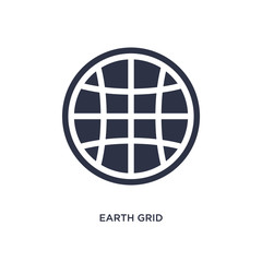 earth grid icon on white background. Simple element illustration from delivery and logistic concept.