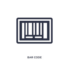 bar code icon on white background. Simple element illustration from delivery and logistics concept.