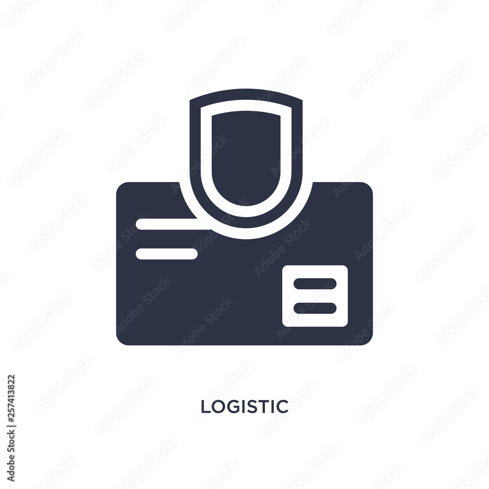 Poster logistic protection icon on white background. simple element illustration from delivery and logistic