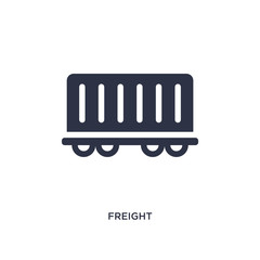 freight icon on white background. Simple element illustration from delivery and logistics concept.