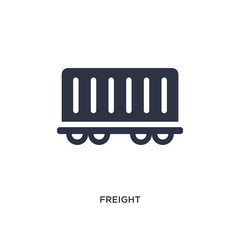 freight icon on white background. Simple element illustration from delivery and logistics concept.