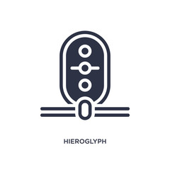 hieroglyph icon on white background. Simple element illustration from desert concept.