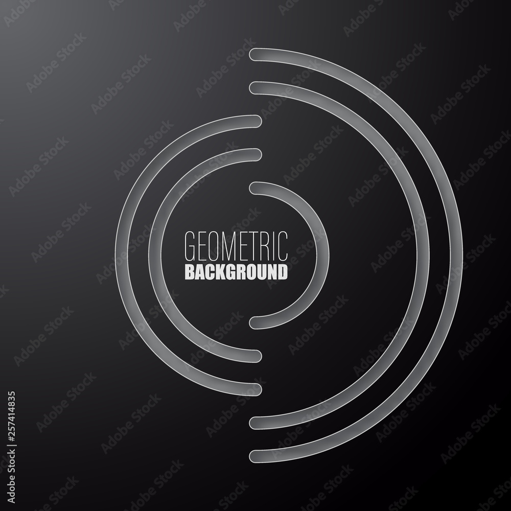 Poster abstract background with back and white sketch graphical circles. eps10 vector illustration