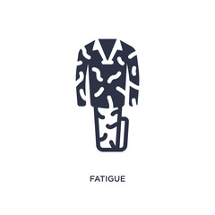 fatigue icon on white background. Simple element illustration from desert concept.