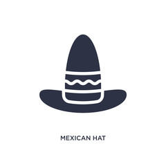 mexican hat icon on white background. Simple element illustration from desert concept.