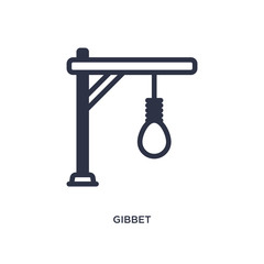 gibbet icon on white background. Simple element illustration from wild west concept.