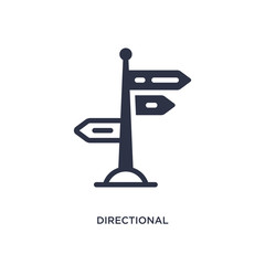 directional icon on white background. Simple element illustration from wild west concept.