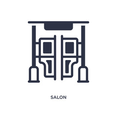 salon icon on white background. Simple element illustration from wild west concept.