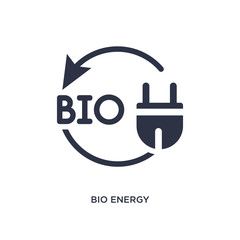bio energy icon on white background. Simple element illustration from ecology concept.