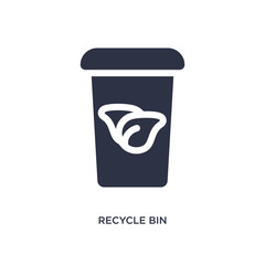 recycle bin icon on white background. Simple element illustration from ecology concept.