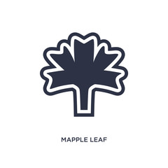 mapple leaf icon on white background. Simple element illustration from ecology concept.