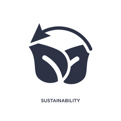 sustainability icon on white background. Simple element illustration from ecology concept.