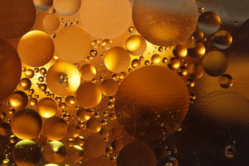 Abstract gold bubbles