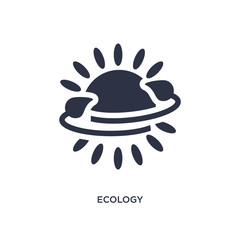 ecology icon on white background. Simple element illustration from ecology concept.
