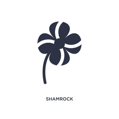 shamrock icon on white background. Simple element illustration from ecology concept.