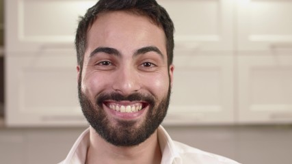 Fototapeta premium Closeup Portrait Of Young Man Emotions.