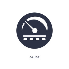 gauge icon on white background. Simple element illustration from ethics concept.