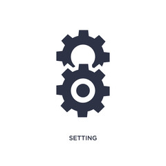 setting icon on white background. Simple element illustration from ethics concept.