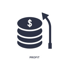 profit icon on white background. Simple element illustration from ethics concept.