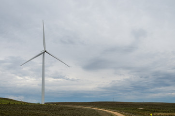 Fototapeta premium Wind tubine on a cloudy day