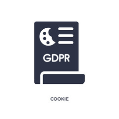 cookie icon on white background. Simple element illustration from gdpr concept.
