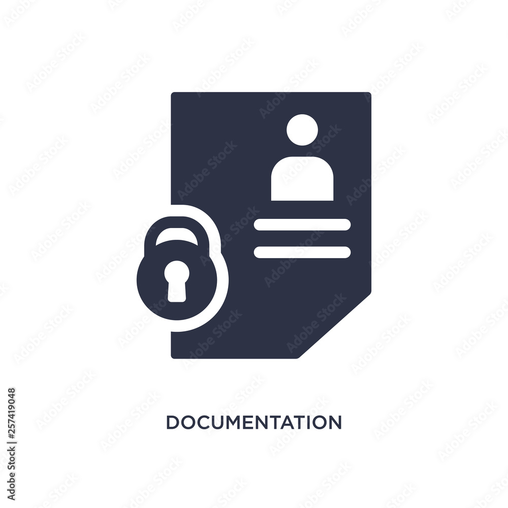 Poster documentation icon on white background. simple element illustration from gdpr concept.