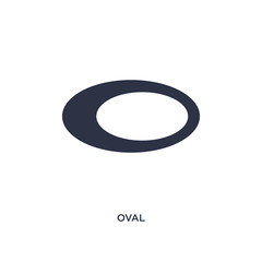 oval icon on white background. Simple element illustration from geometric figure concept.