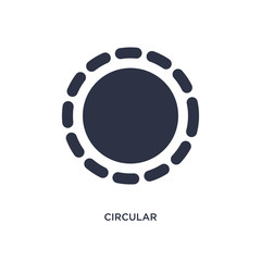 circular icon on white background. Simple element illustration from geometric figure concept.