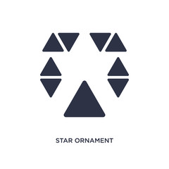 star ornament of small triangles icon on white background. Simple element illustration from geometry concept.