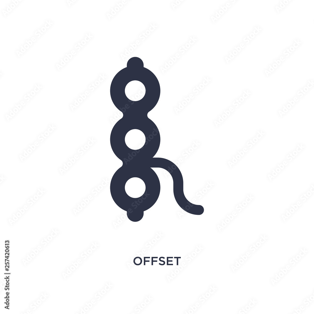 Poster offset icon on white background. simple element illustration from geometry concept.